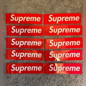 10x count Supreme Box Logo stickers